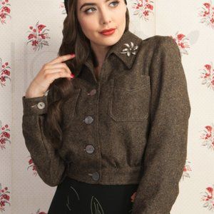 House of Foxy 1940s Style Americana Button Jacket